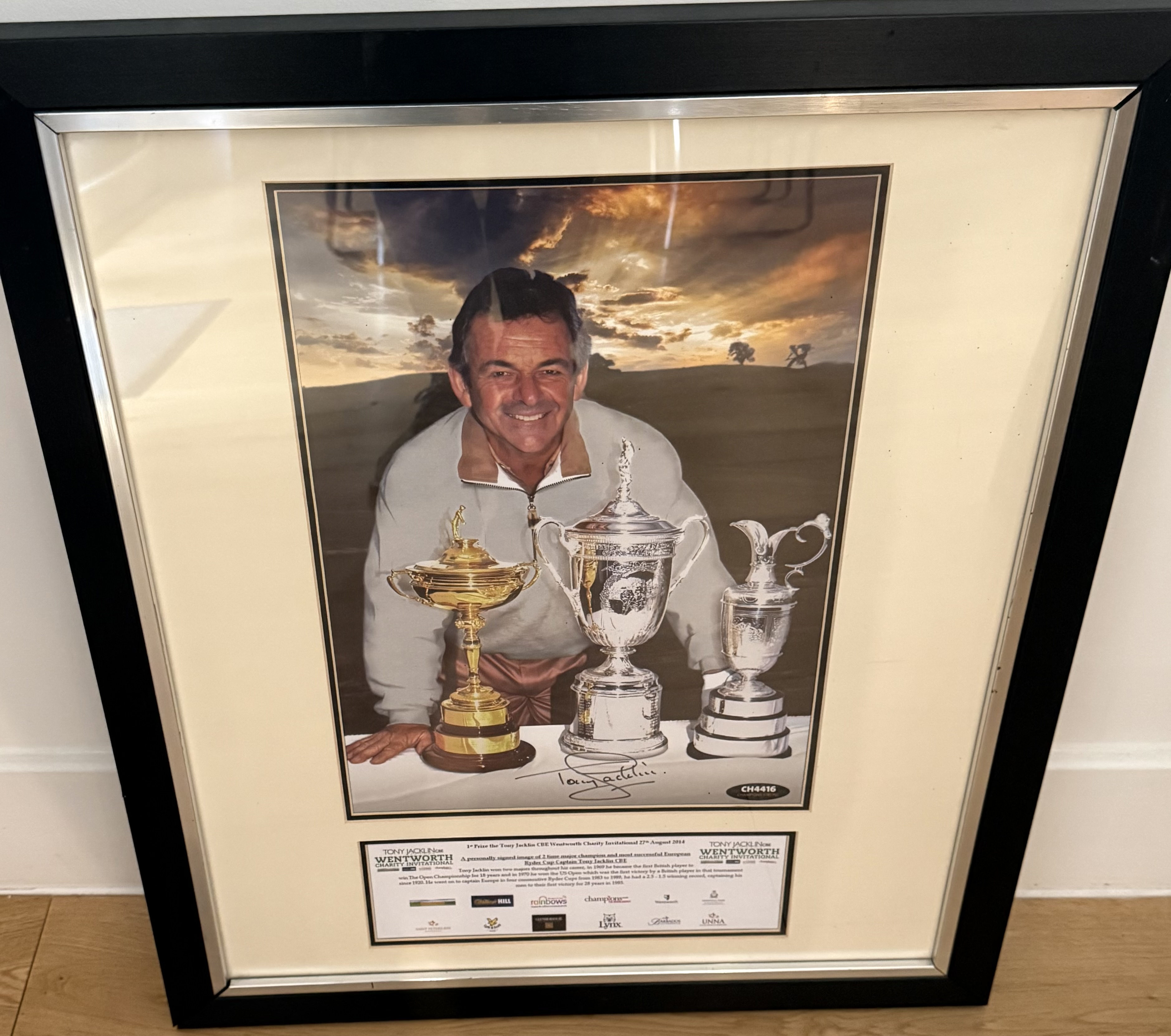 Personally signed Tony Jacklin picture